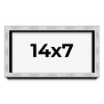 thumbnail image 1 of 14x7 Frame Brushed Silver Solid Wood Picture Frame | 0.75 Inch Moulding Width | Rabbet Depth 0.75, 1 of 5