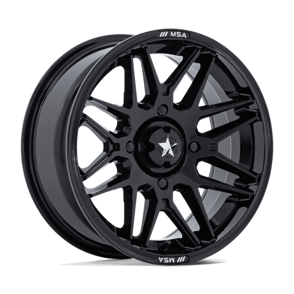 14x7 MSA Offroad M52 Radar Gloss Black UTV Wheel 4x110 (10mm)