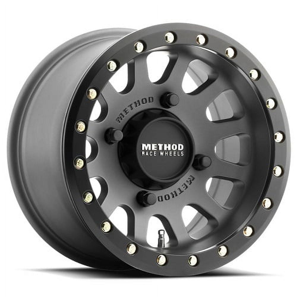 14x7 Method MR401 UTV BEADLOCK Titanium W/Blk Ring Wheel 4x156 (13mm)