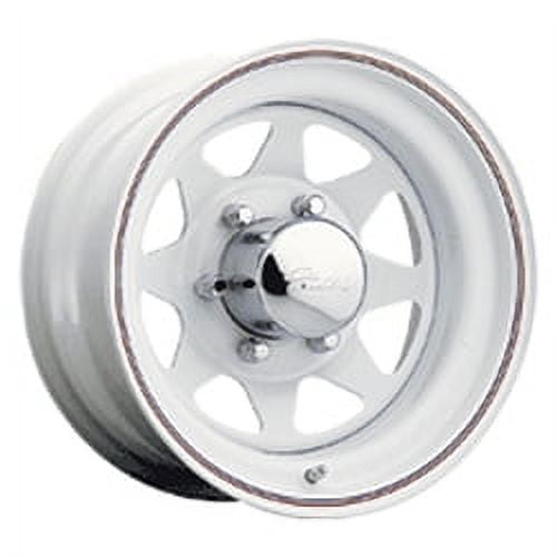 14x7 Pacer 310W White Wheel 5x4.5 (-6mm) CENTER CAPS SEPARATE