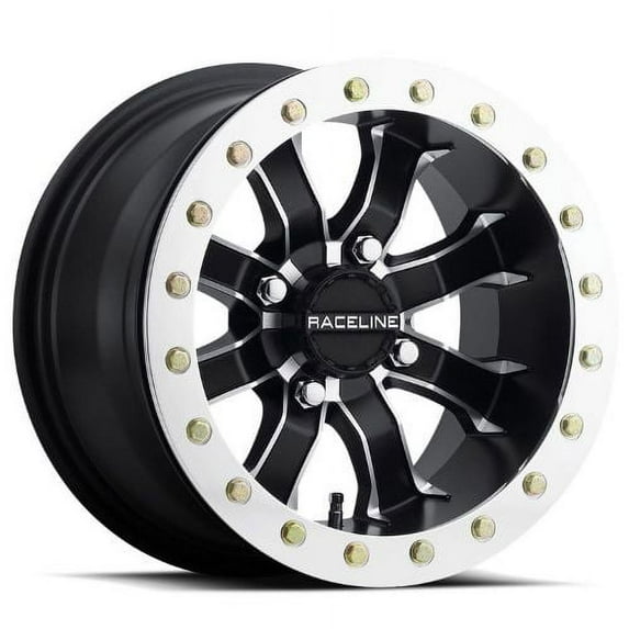 14x7 Raceline A71 Mamba UTV Beadlock Black Wheel 4x110 (30mm)