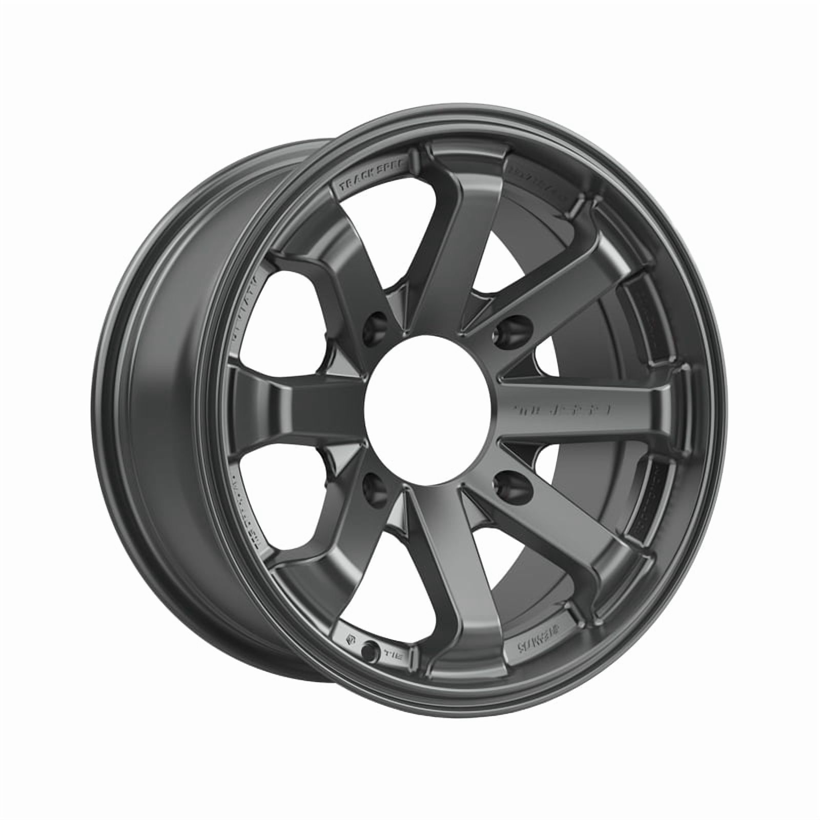 1 X TIS UTV 558A 14X7 4X110 83.8 Hub +10 Offset Gray Wheel Rim ...