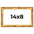 thumbnail image 1 of 14x8 Frame Gold Bamboo Solid Wood Picture Frame | 1 Inch Moulding Width | Interior Frame Depth 0.75, 1 of 8