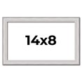 thumbnail image 1 of 14x8 Frame Silver Inner Slope Bevel Picture Frame | 1 Inch Moulding Width | 0.75 Inch Rabbet Depth, 1 of 8