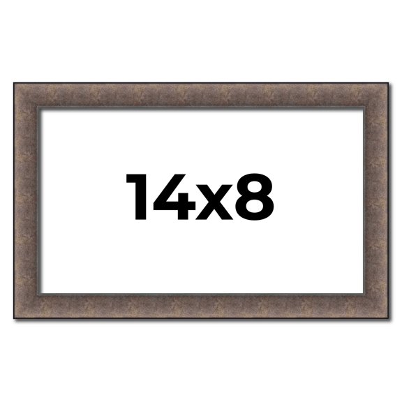 14x8 Frame Silver Real Wood Picture Frame Width 1.25 Inches | Interior Frame Depth 0.5 Inches |