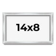 thumbnail image 1 of 14x8 Frame Silver Whitewashed Wood Grain Solid Wood Shadow Box | 0.75 Inch Moulding Width | 0.75, 1 of 8