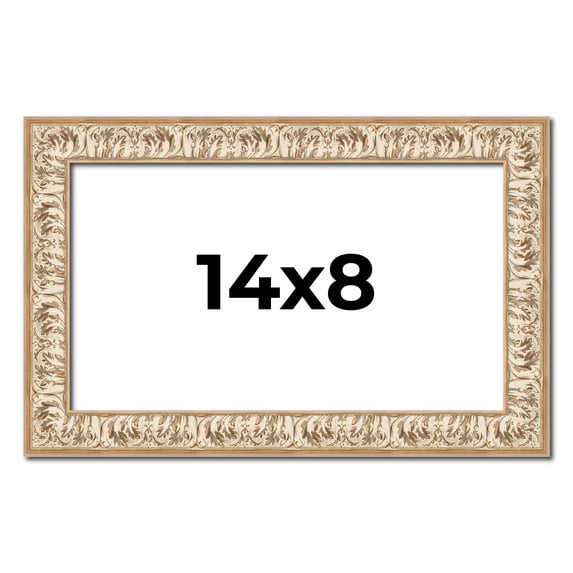 14x8 Frame White Real Wood Picture Frame Width 1.5 inches | Interior Frame Depth 0.5 inches |