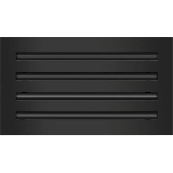 14x8 Modern AC Vent Cover - Decorative Black Aluminum Air Vent - Standard Linear Slot Diffuser - Heating and Cooling Register Grille for Ceiling, Walls & Floors - Texas Buildmart