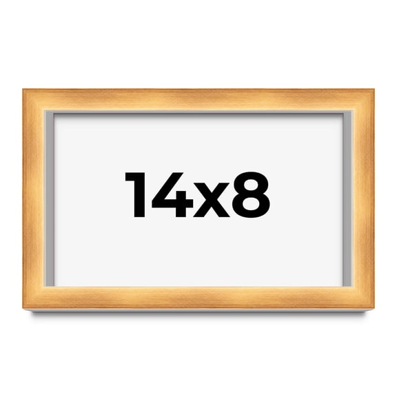 14x8 Shadow Box Bronze Cross-Brushed Display Frame | 1.625 Inches Deep Solid Wood | UV Resistant