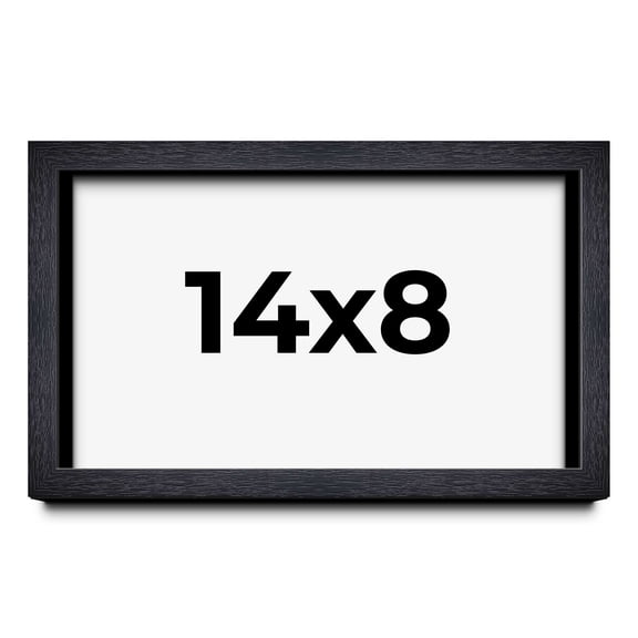 14x8 Shadow Box Frame Black | 1 Inches Deep Real Wood Farmhouse Shadowbox Display Frame | UV