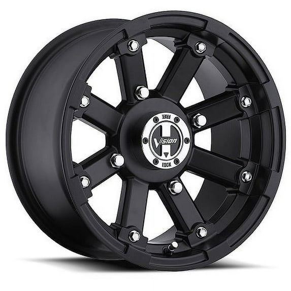 14x8 Vision 393 Lockout Matte Black UTV Wheel 4x156 (-10.2mm)