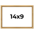 thumbnail image 1 of 14x9 Frame Beaded Gold Solid Wood Picture Frame | 0.75 Inches Moulding Width | Liscio Oro, 1 of 8