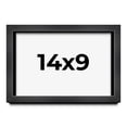 thumbnail image 1 of 14x9 Frame Black Charcoal Grey Wood Textured Picture Frame | 0.75 Inch Moulding Width | Gunmetal, 1 of 8