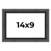 14x9 Frame Black Passaggi Solid Wood Picture Frame Width 1.5 Inches | Interior Frame Depth 0.5