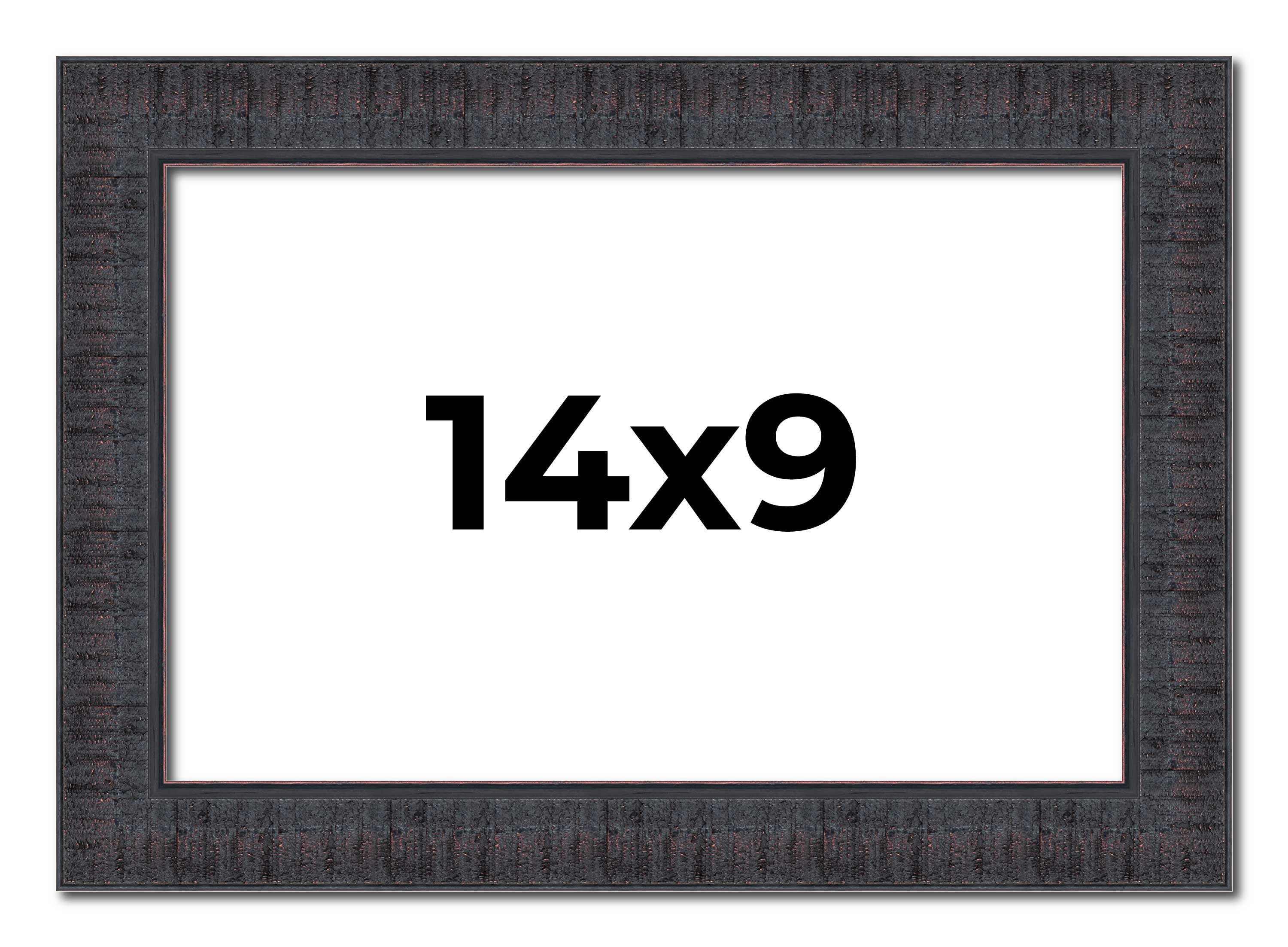 14x9 Frame Brown Rustic Solid Wood Picture Frame 1.5 Inches Wide ...