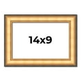 thumbnail image 1 of 14x9 Frame Gold Plein Aire Solid Wood Picture Frame Width 2 Inches | Interior Frame Depth 0.5, 1 of 8