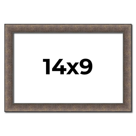 14x9 Frame Silver Real Wood Picture Frame Width 1.25 Inches | Interior Frame Depth 0.5 Inches |