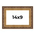 thumbnail image 1 of 14x9 Frame Vintage Gold Solid Wood Picture Frame | 2.5 Inch Moulding Width | Ornate Bronze Museo, 1 of 8