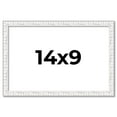 thumbnail image 1 of 14x9 Frame White Scuffed Rustic Solid Wood Picture Frame | 0.75 Inch Moulding Width| Includes UV, 1 of 8