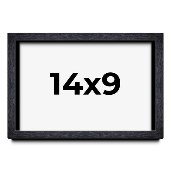 14x9 Shadow Box Frame Black | 1 Inches Deep Real Wood Farmhouse Shadowbox Display Frame | UV