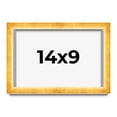 thumbnail image 1 of 14x9 Shadow Box Frame Gold | 1.625 Inches Deep Real Wood Traditional Shadowbox Display Frame | UV, 1 of 5
