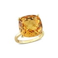 thumbnail image 1 of Gem & Harmony 15.00 Carat (Ctw) Cushion-Cut Citrine Ring in 14K Yellow Gold for Women, 1 of 7