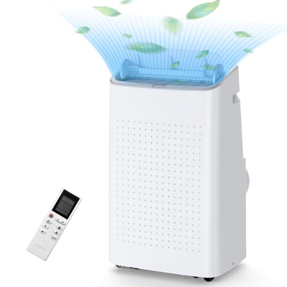 15,000 BTU Portable Air Conditioner, Cools up to 800 Sq.ft, Portable AC Built-in Cool with Dehumidifier and Fan Modes, Remote Control and Installation Kits, 50dB, White