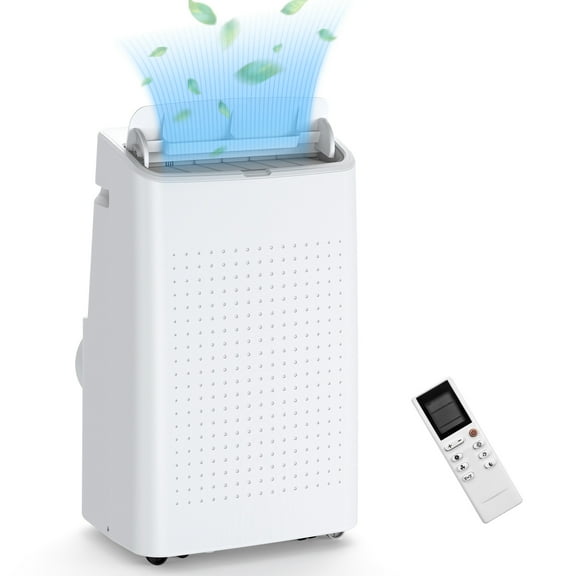 15,000 BTU Portable Air Conditioner, Cools up to 800 Sq.ft, Portable AC Built-in Cool with Dehumidifier and Fan Modes, Remote Control and Installation Kits, 50dB, White