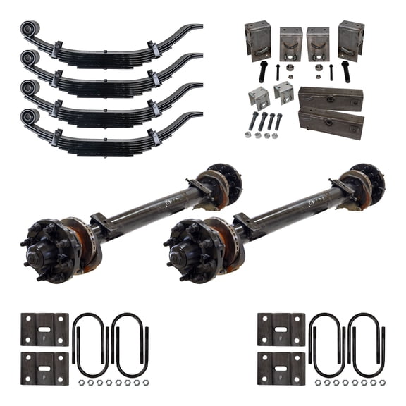 15,000 lb TK Tandem Axle Kit - Hydraulic Brake - 30K Capacity (Axle Series), 74/42 Hubface/Spring Center - (3'10) Frame Width