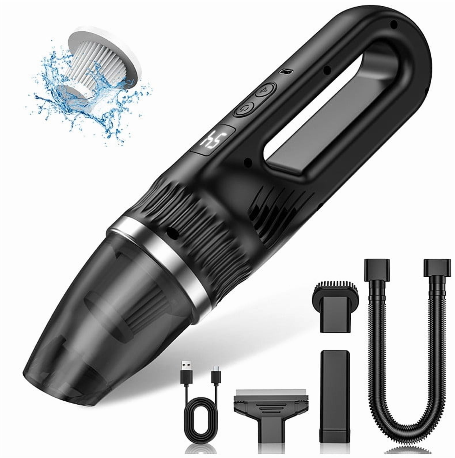 15.1-20KPA Wireless Car Vacuum Cleaner 1601-2000mAh Handheld Portable Vacuum Wet Dry Use for Car Home Office
