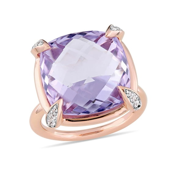 Everly Women's Amethyst and Sapphire 14k Rose Gold Ring