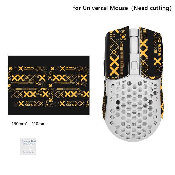 15*11cm DIY Anti-Slip Wireless Gaming Universal Style Mouse Sticker Sweat-Proof Mouse Grip Tape Wear-Resistant PC Desktop Laptop