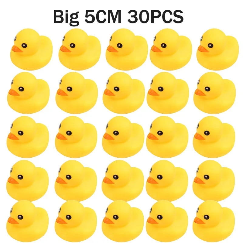 15-120pcs 3.5/5CM Squeaky Rubber Duck Duckie Float Bath Toys Baby ...