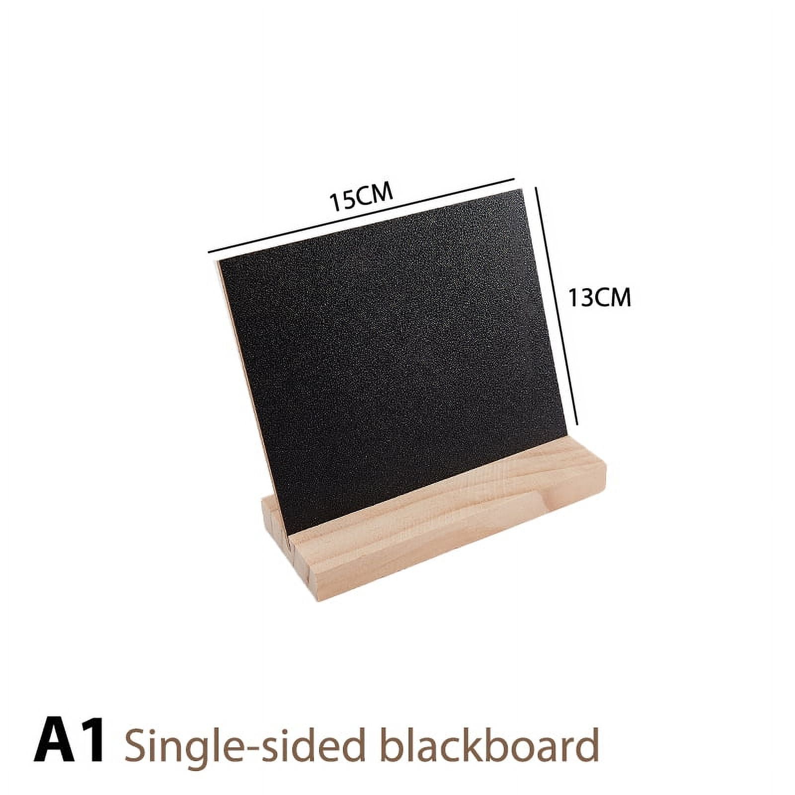 (15*13CM) Message Board Display Sign Wooden Base Price Tag Black