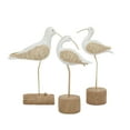 thumbnail image 1 of 15", 15", 14"H White Polyresin Bird Sculpture, by DecMode (3 Count), 1 of 12