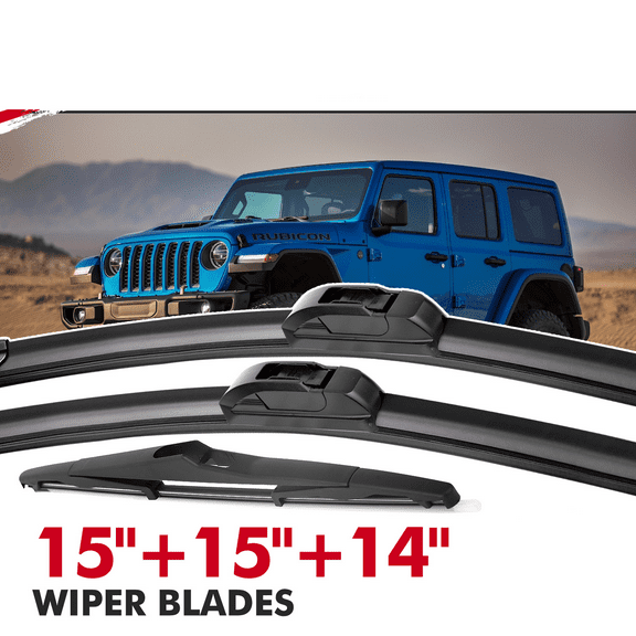 15"+15"+14" Windshield Wiper Blades Replacement for 2000 -2023 Jeep Wrangler