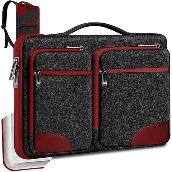 15/15.6/16" Laptop Sleeve for MacBook Pro/Air, 360 Protective Briefcase, Red
