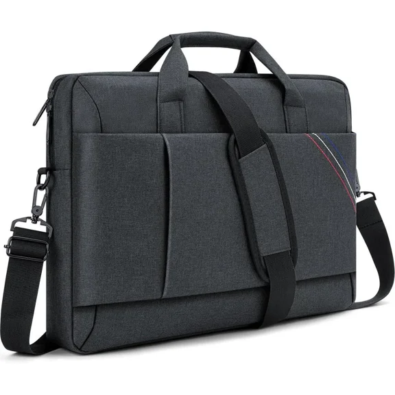 15 - 15.6 Inch Laptop Shoulder Bag for Man Work Briefcase Slim Computer Carrying Case Handbag with Shoulder Strap