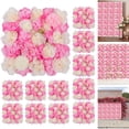 thumbnail image 1 of 15*15 Inch Flower Wall Panel Set,12 Pack Artificial Wall Flower Backdrop,Artificial Silk Rose Backdrop for Photo Background Home Party Wedding Decoration, 1 of 9