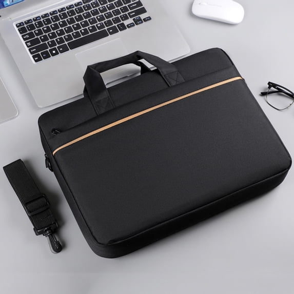 15-16 Inch Laptop Tote Bag with Waterproof Fabric and Shockproof Padding – Lightweight Shoulder Briefcase for Business, Travel, School with Extra Storage for Mouse and Cables