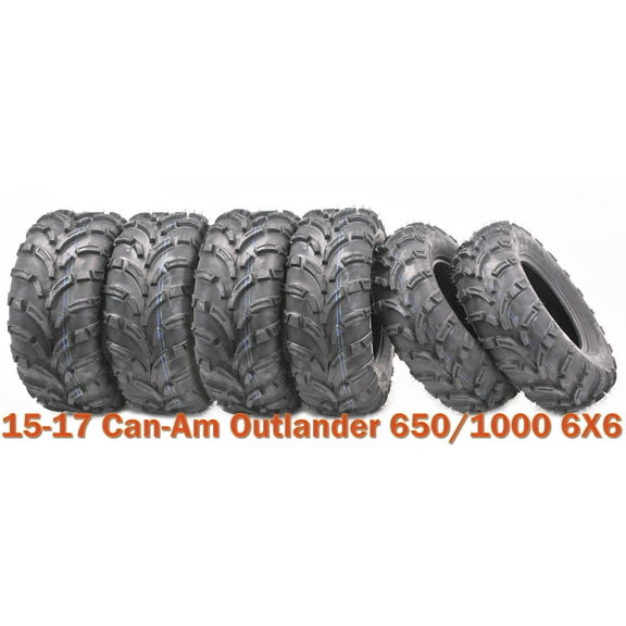 15-17 Can-Am Outlander 650/1000 6X6 Full Set ATV tire (2) 26x8-12 & (4) 26x10-12