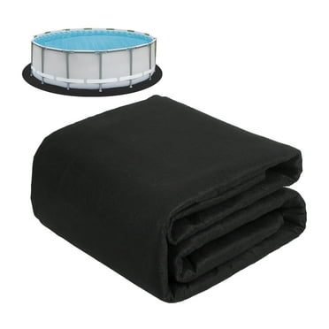 15/18/24 Ft Round Pool Liners, Pool Liner Pad for Above Ground Pools, Strong Geotextile Material Prevent Punctures by Roots, Rocks and Grass, Extend Liner Life, Enhances Swimming Comfort