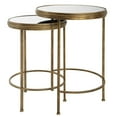 thumbnail image 1 of 15, 18 Inch Set of 2 Nesting Accent Tables with Mirrored Tops, Modern, Gold- Saltoro Sherpi, 1 of 4