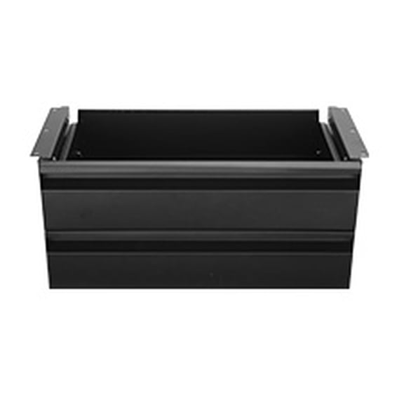 15 in 2-tier Under Desk Drawer,Adjustable Height, Pull out Storage Organizer with Slide Extension Mounted Under Flat Wooden Table or Workbench, Carbon Steel Hidden Desk Drawer