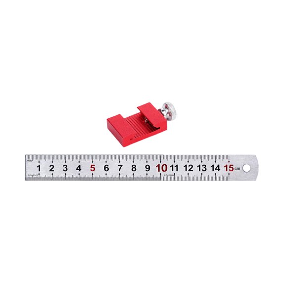 15/20/30/40cm Stainless Steel Scribing Ruler with Slide Stop Carpentry Square Marking Gauge