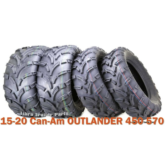 15-20 Can-Am OUTLANDER 450 570 ATV Tire Set WANDA 25x8-12 25x10-12 lite Mud