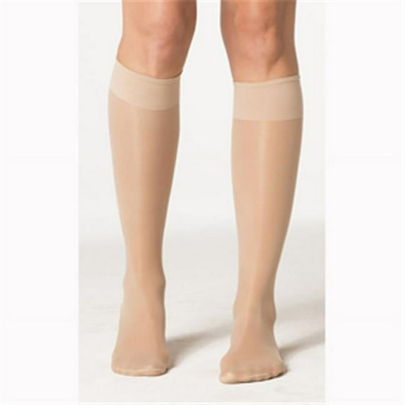 15-20 mm Hg Sheer Fashion Knee High, Black - Size C
