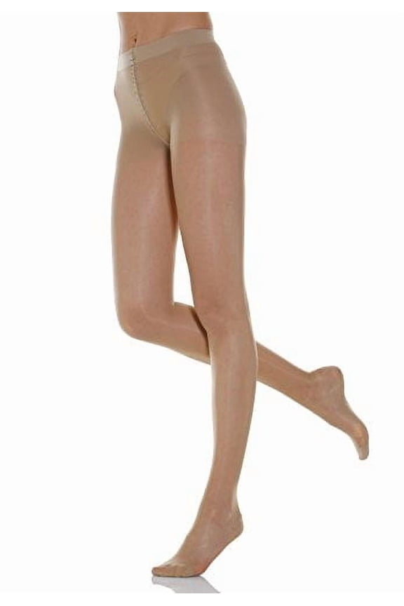15-20 mmHg Medium Compression Pantyhose, Graduated Compression & Support Hosiery Fine Italian Made Fashionable Sheer Stockings (Size 8 Nude)