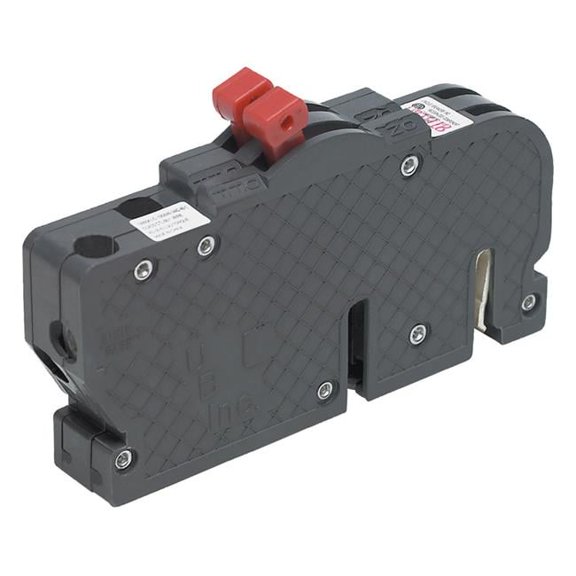 15-20A Tandem Circuit Breaker - Black - Single Pole - Indoor Use - Plug-In Design