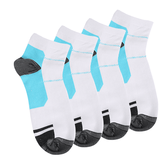 15-20mmHg Elastic Pressure Compression Ankle Socks Men Women Trail Running Cycling Sports Socks, 2 Pairs